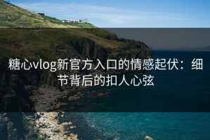 糖心vlog新官方入口的情感起伏：细节背后的扣人心弦