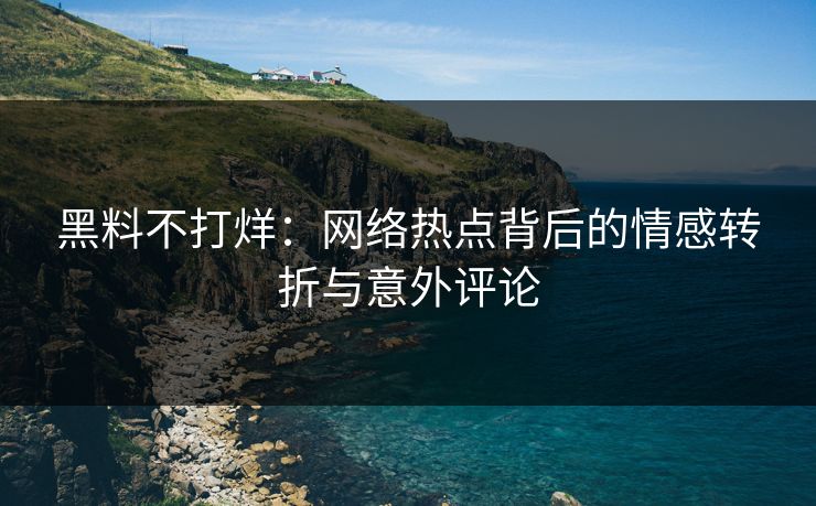 黑料不打烊：网络热点背后的情感转折与意外评论