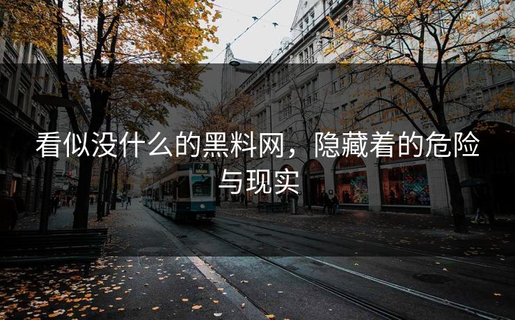 看似没什么的黑料网,隐藏着的危险与现实 看似没什么的黑料网,隐藏着的危险与现实